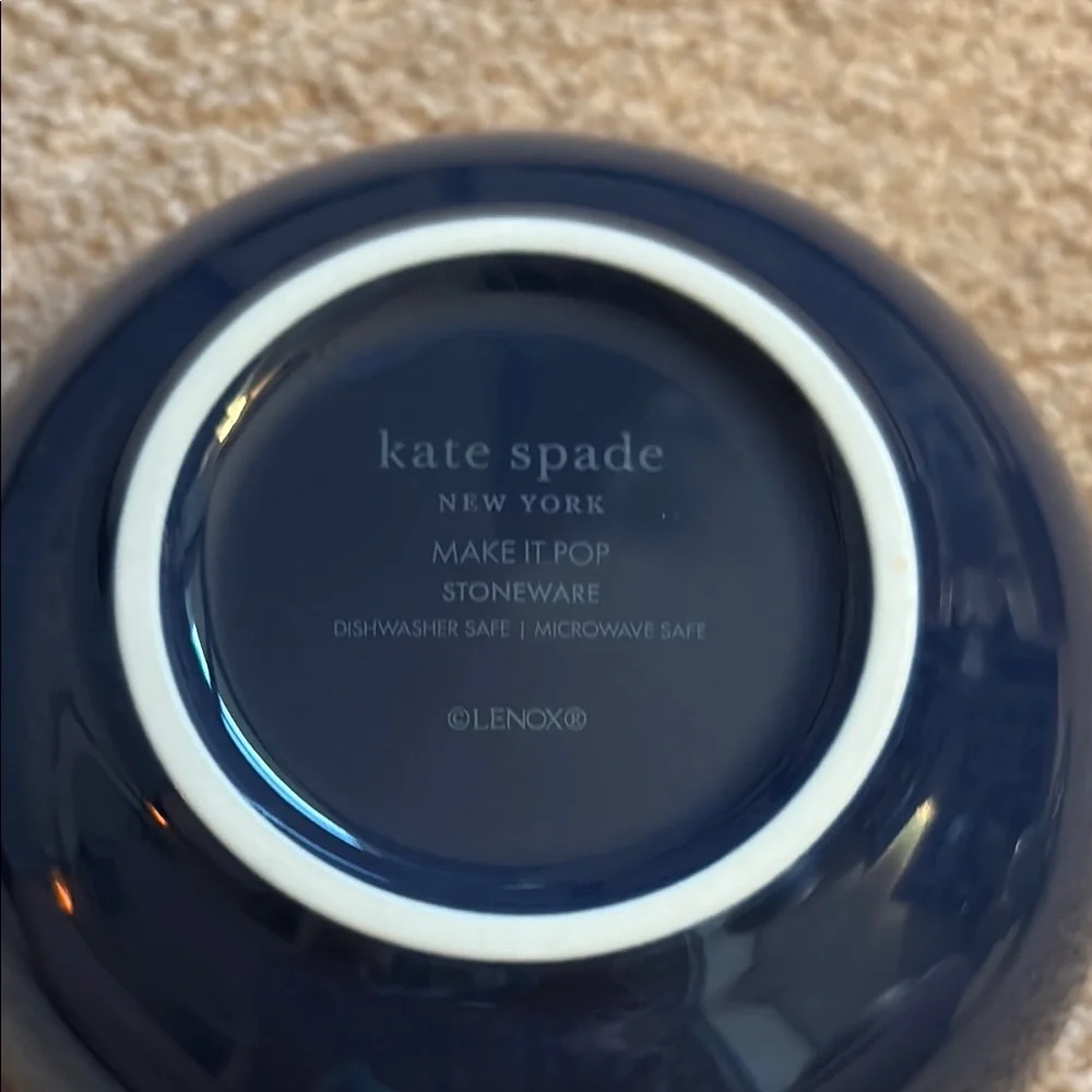 Lenox Kate Spade Blue Make It Pop 'Measured' Ceramic Bowl